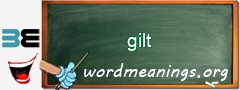 WordMeaning blackboard for gilt